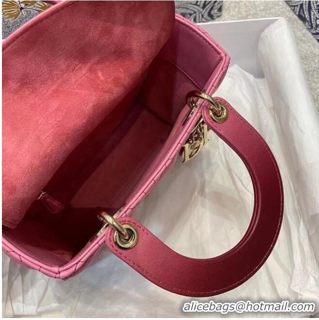 Top Quality LADY DIOR MY ABCDIOR BAG Strawberry Pink Gradient Cannage Lambskin M0538OS