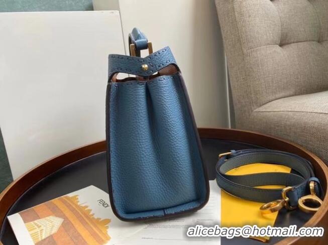 Hot Sell Fendi PEEKABOO ISEEU MEDIUM leather bag 70192 blue