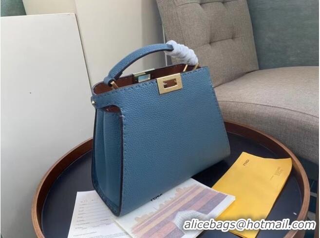 Hot Sell Fendi PEEKABOO ISEEU MEDIUM leather bag 70192 blue