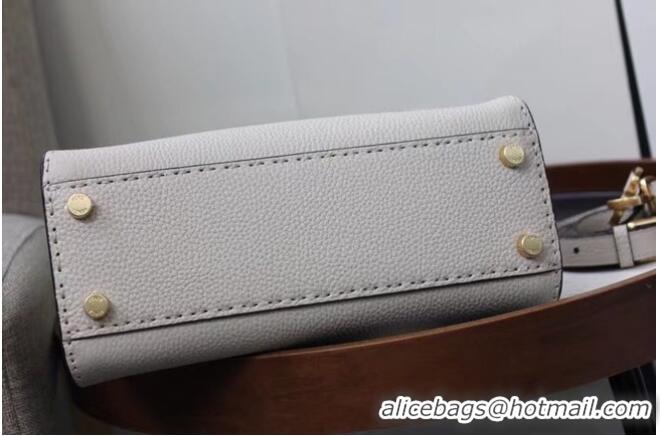 Luxury Discount Fendi PEEKABOO ISEEU MEDIUM leather bag 70192 white