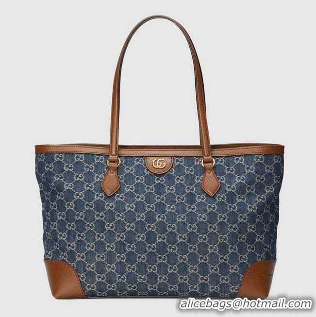 New Design Gucci Ophidia GG medium tote 631685 Dark blue