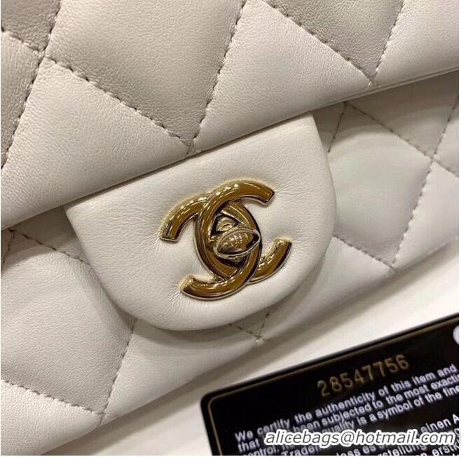 Low Cost Chanel Flap Original Sheepskin Leather mini pearl cross-body bag cf1116 White