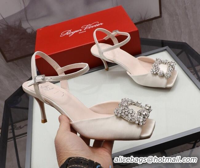 AAAAA Roger Vivier Glitter Sandals 6.6cm 030810 White