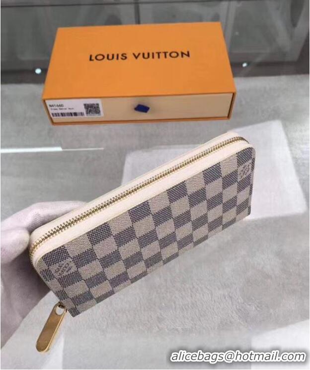 Top Design Louis Vuitton Damier Azur Zippy Wallet N41660 Beige