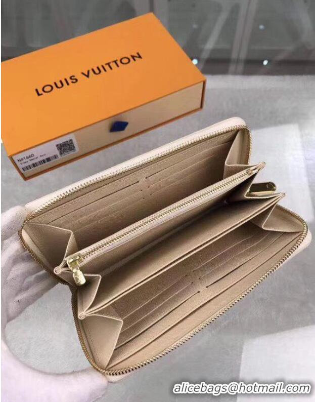 Top Design Louis Vuitton Damier Azur Zippy Wallet N41660 Beige