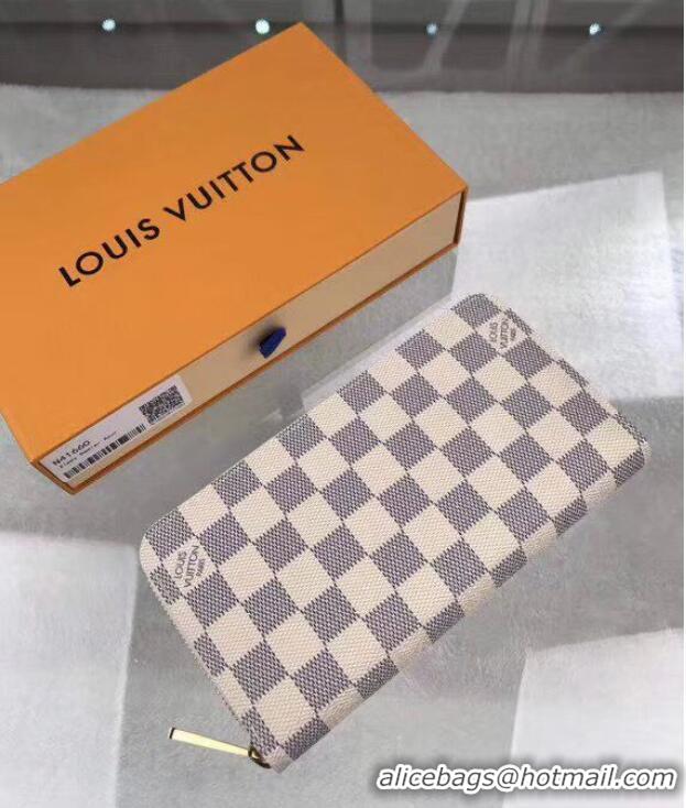 Top Design Louis Vuitton Damier Azur Zippy Wallet N41660 Beige