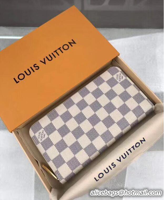 Top Design Louis Vuitton Damier Azur Zippy Wallet N41660 Beige