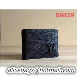 Best Product Louis vuitton Calf Leather MULTIPLE WALLET M69829 Black