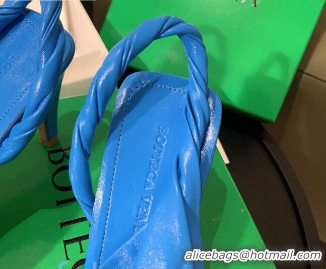 Unique Bottega Veneta Lambskin Slingback Pumps 85mm Heel Blue 080653