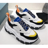 Low Price Prada Block Sneakers 061506 White/Blue/Yellow