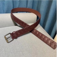 Super Quality Bottega Veneta Intrecciato Nappa Belt 5567 Wine