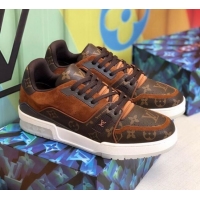 New Arrivals Louis Vuitton Men's LV Trainer Sneakers 1A812O Monogram Canvas/Brown