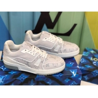 New Style Louis Vuitton LV Trainer Sneakers in Grey Monogram Canvas 1A812O