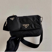 Low Price Prada Re-Edition nylon shoulder bag 1BD292A black