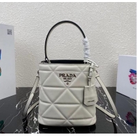 Top Quality Prada Nappa Leather Prada Spectrum Tote 1BG319 white