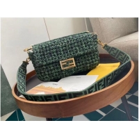 Well Crafted FENDI Baguette Shoulder Bag F0388 Green