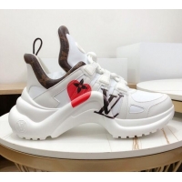 Low Cost Louis Vuitton LV Archlight Sneakers 120436 White/Red