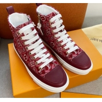 Cheap Price Louis Vuitton Since 1854 Stellar Sneaker Boot 122179 Burgundy