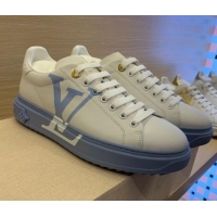 Louis Vuitton Time Out LV Initials Leather Sneakers 1A8MZB Blue/White