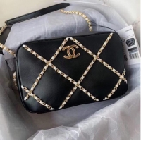 Good Quality Chanel cross-body bag AS2384 black & white