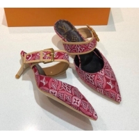 Good Quality Louis Vuitton Since 1854 Sofia Heel Mules 1A8NW9 Red