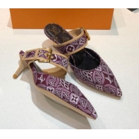 Best Price Louis Vuitton Since 1854 Sofia Heel Mules 1A8NW9 Burgundy