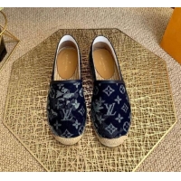 Best Price Louis Vuitton Bidart Espadrilles in Blue Monogram Tapestry Denim 012711