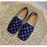 Top Quality Louis Vuitton Monogram Denim Espadrilles 012712 Navy Blue