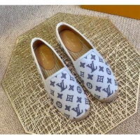 Luxurious Louis Vuitton Monogram Denim Espadrilles 012712 White