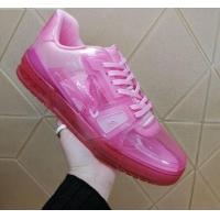 Well Crafted Louis Vuitton LV Trainer Transparent Low-top Sneakers 030918 Pink 2021