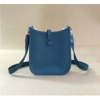 Luxury Cheap Hermes Evelyne original togo leather mini Shoulder Bag H15698 blue