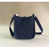 Low Price Hermes Evelyne original togo leather mini Shoulder Bag H15698 dark blue