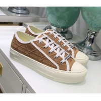 Luxury Dior Walk'n'Dior Sneakers in Nude Denim Cannage Embroidery 111313