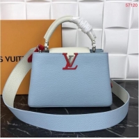 Buy Cheapest Louis Vuitton CAPUCINES PM M57519 light blue&white