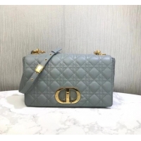 Good Product LARGE DIOR CARO BAG Soft Cannage Calfskin M9243U grey