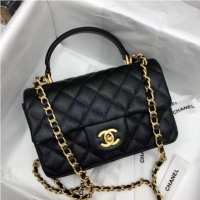 Market Sells CHANEL mini flap bag with top handle AS2431 black