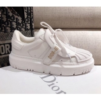 Expensive Dior DIOR-ID Sneakers in White Rubber and Calfskin 120453