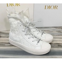 Top Quality Dior Walk'n'Dior Boot Sneakers in White Oblique Knit 121815