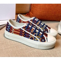 Reasonable Price Dior Walk'n'Dior Sneakers in Multicolor Geometry Embroidered Cotton 121827