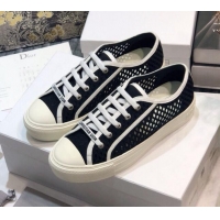 Best Luxury Dior Walk'n'Dior Sneakers in Black Mesh Embroidery 122251