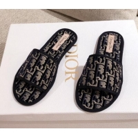 Good Product Dior Homey Slipper Sandals in Blue Oblique Embroidery 122333