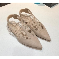 Unique Grade Dior Suede Mesh Ballerinas 011151 Beige