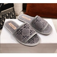 Best Price Dior Homey Slipper Sandals in Grey Cannage Embroidery 011167