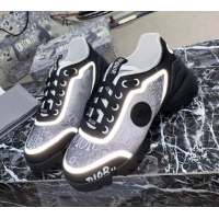 Super Quality Dior D-Connect Sneakers in Logo Mesh and Luminous Fabric 012553 Black