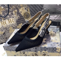 Best Price Dior J'Adior Slingback Pump in Micro Mesh with 6.5cm Heel Black 012592