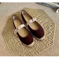 Cute Dior J'Adior Espadrilles in Burgundy Cotton Ribbon with Bow 022605