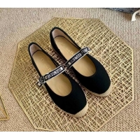 Reasonable Price Dior J'Adior Espadrilles in Black Cotton Ribbon with Bow 022608