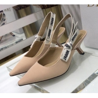 New Style Dior J'Adior Slingback Pump With 6.5cm Heel in Beige Technical Fabric 022684