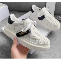 Top Quality Dior DIOR-ID Sneakers in White and Black Calfskin 031104