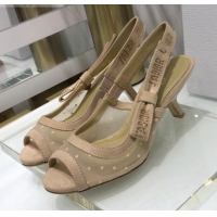 Good Product Dior J'Adior Slingback Pumps 6.5cm in Nude Potted Mesh 031140